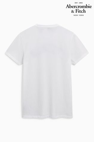 Abercrombie & Fitch White Logo T-Shirt